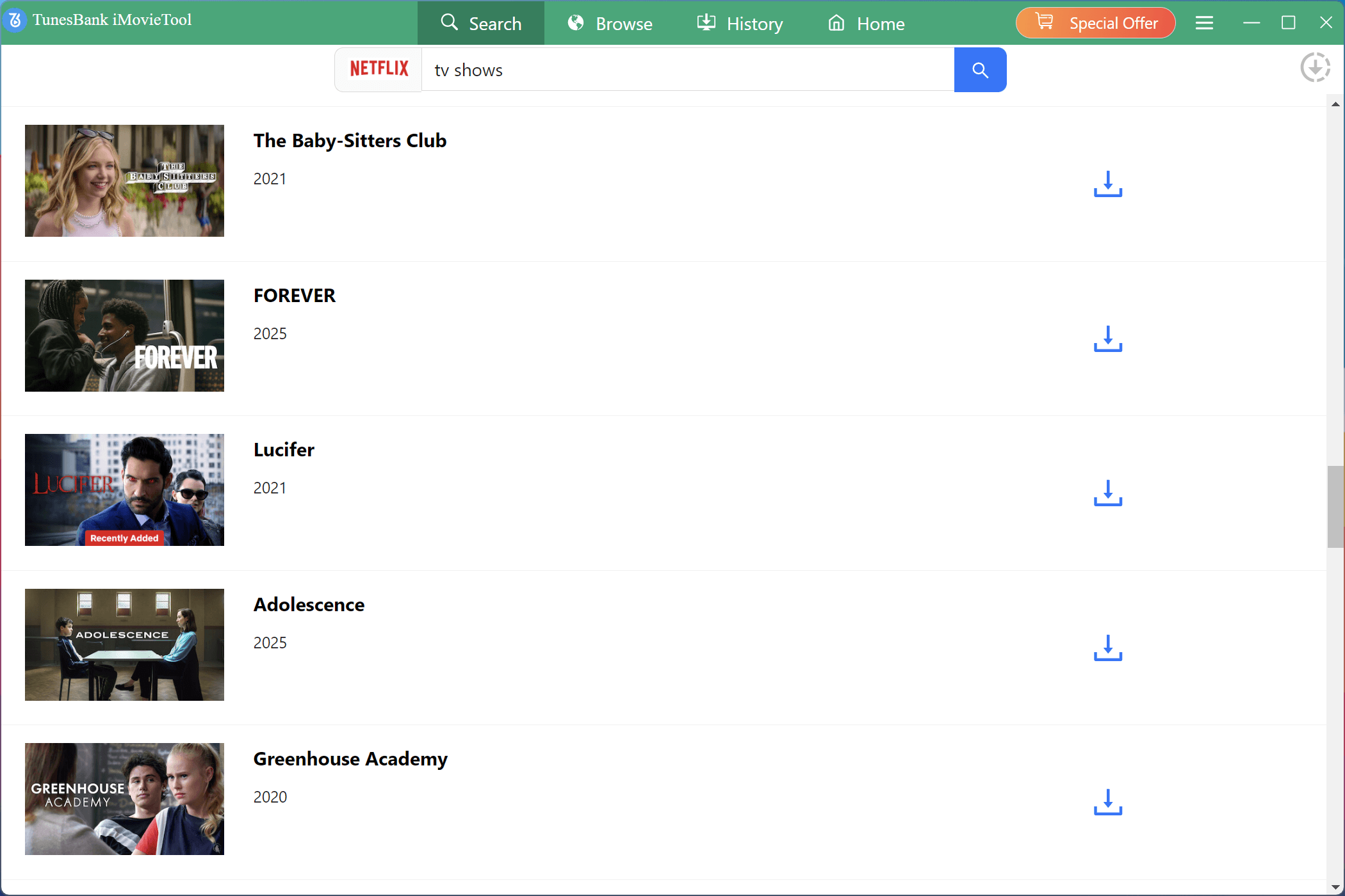 search video via name