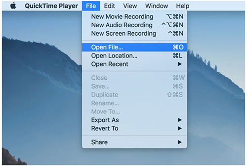 open file quicktime