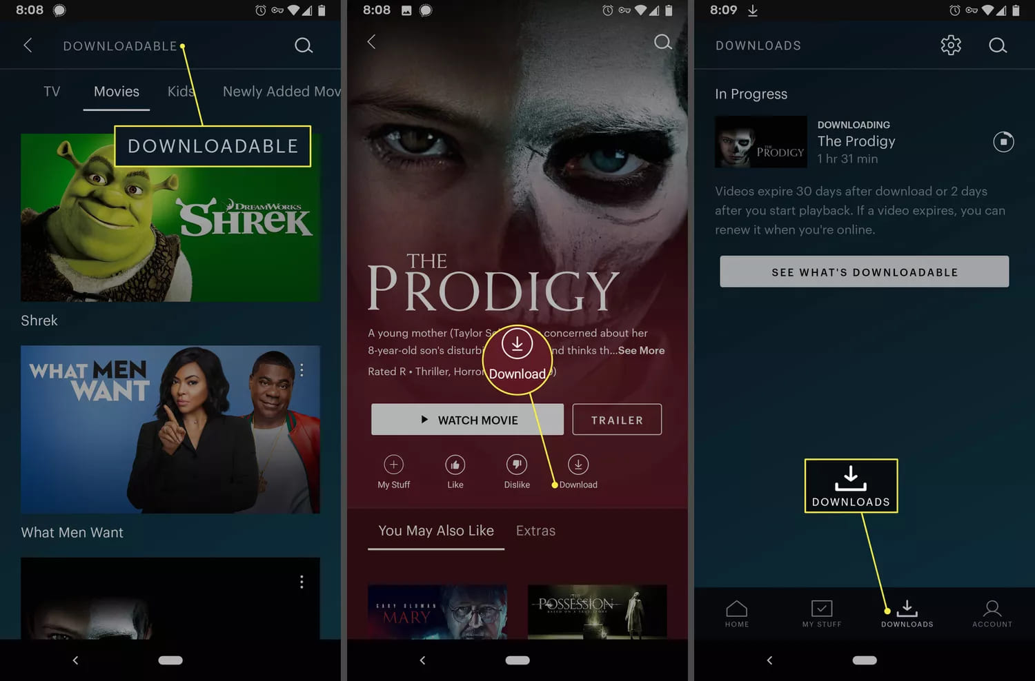 download hulu video on mobile