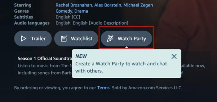 Amazon Prime Watch Party