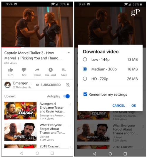 download youtube movie