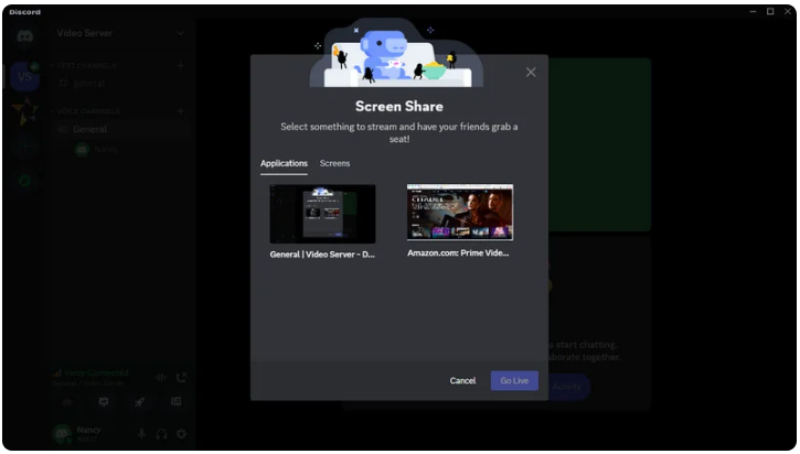 share amazon video on discord