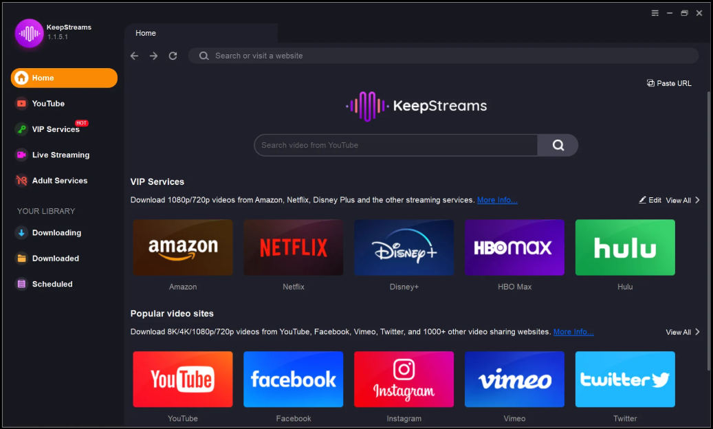 best YouTube movie downloader - KeepStreams