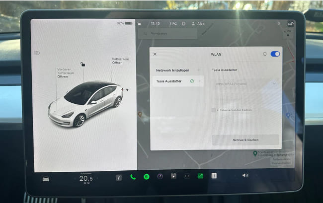 connect Tesla car to WiFi