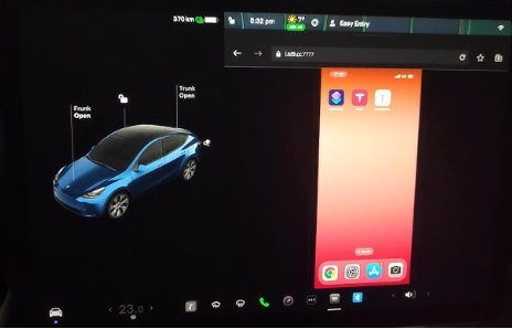 screen mirror iphone to Tesla