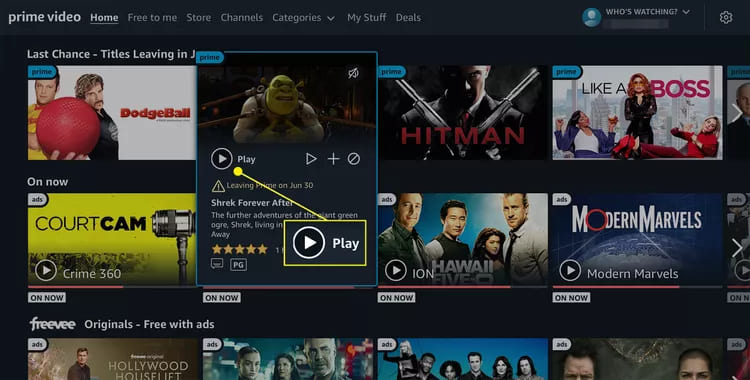 play prime video on computer via web